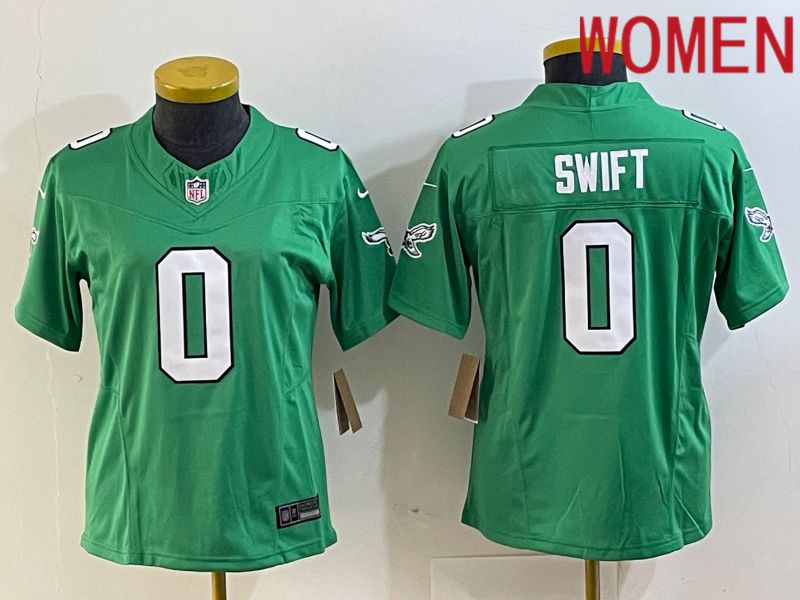 Women Philadelphia Eagles #0 Swift Green 2023 Nike Vapor Limited NFL Jersey style 1->youth nfl jersey->Youth Jersey